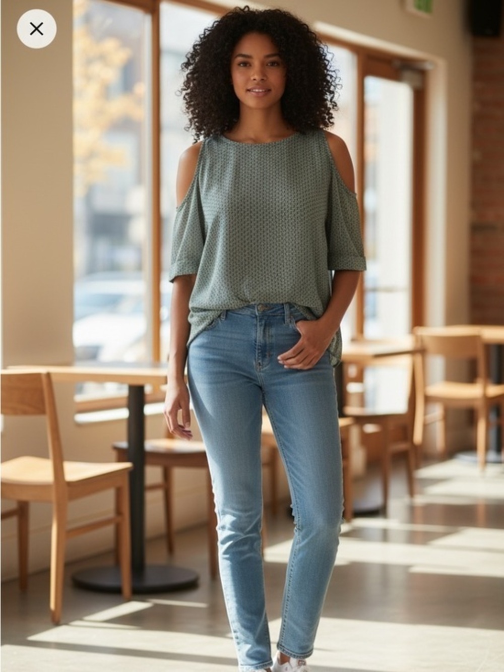 Forever 21 Cold Shoulder High Low Blouse